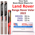 thumbnail image 1 of 2022 Land Rover Range Rover Velar Beam Blade Wipers (Set of 3) w/Rear Wiper, 1 of 3