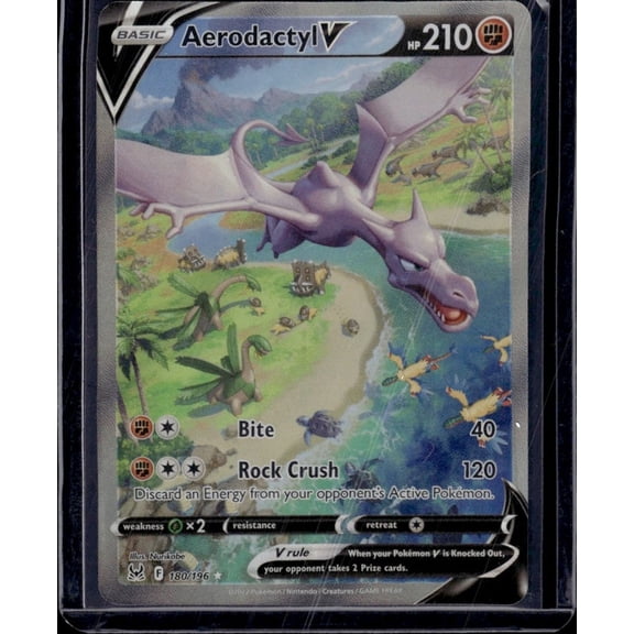 2022 Lost Origin Aerodactyl V FA Holo Ultra Rare #180/196 Pokemon Trading Card (English)