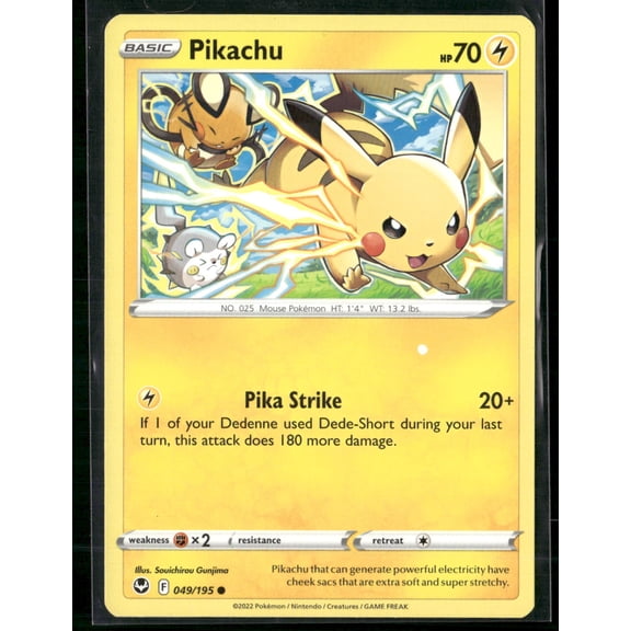 2022 Lost Origin Pikachu #49/195
