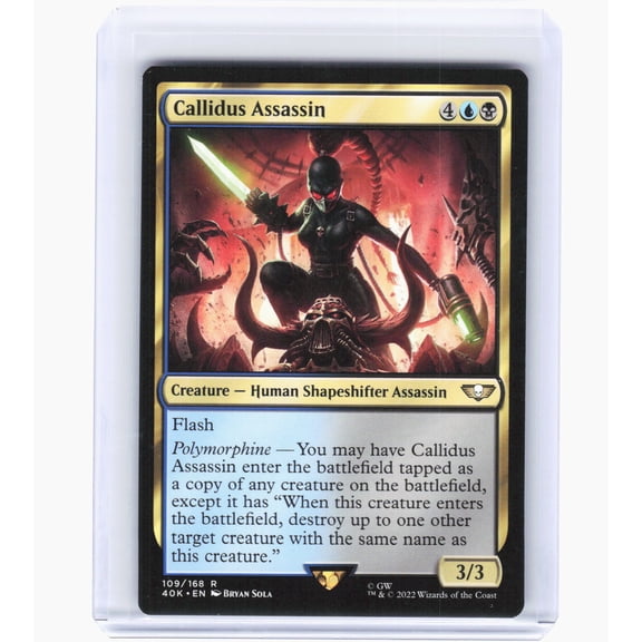 2022 Magic The Gathering Universes Beyond Warhammer 40,000 Callidus Assassin #109 Rare Non-Foil
