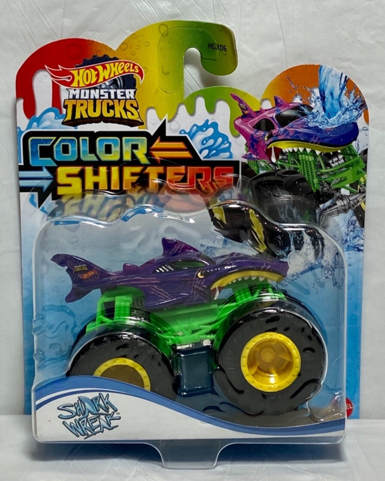 New 2022 Hot Wheels Monster Trucks Shark Wreak Connect & Crash Car Series