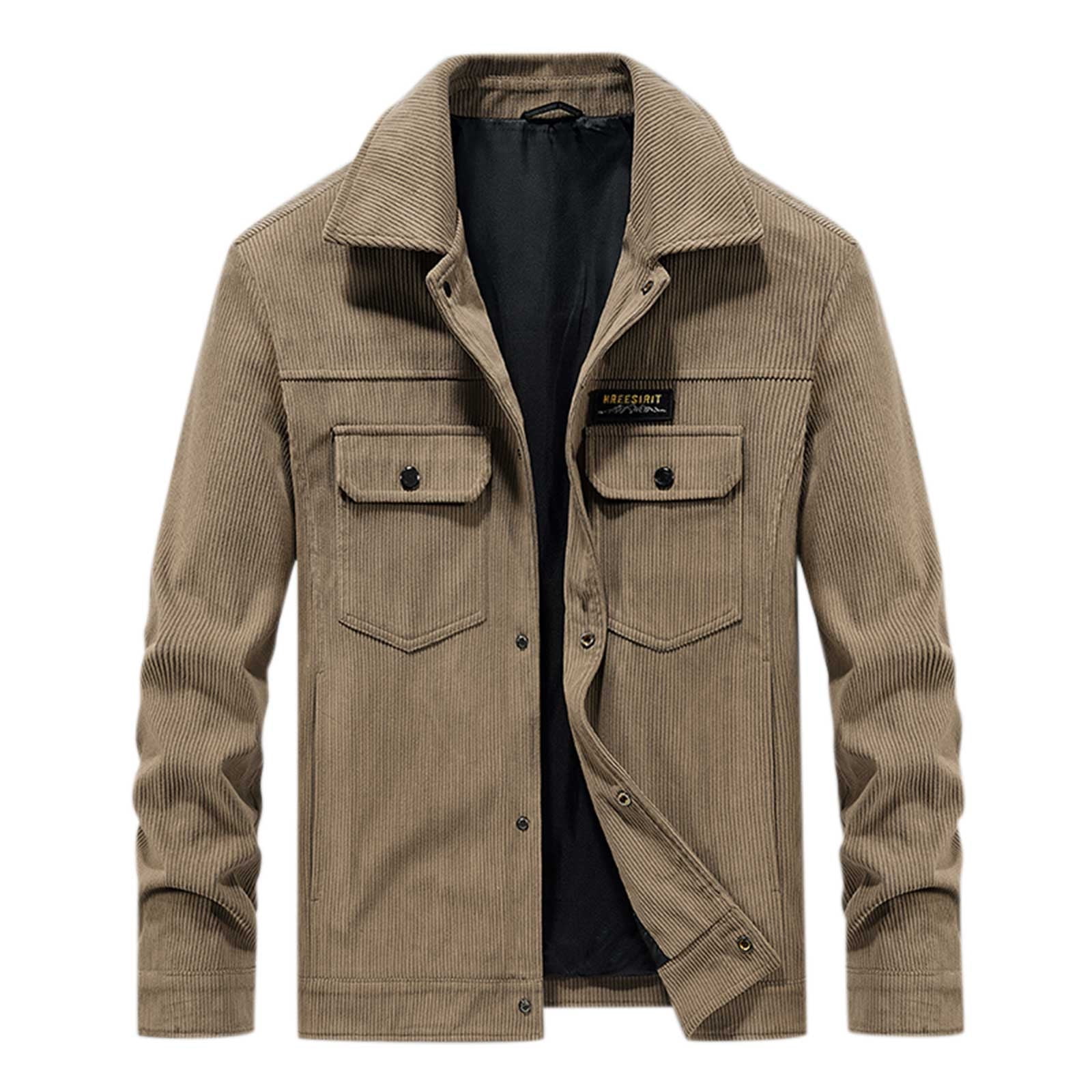 2022 Men s Cargo Jacket Winter Warm Coats Thicken Quilted Jackets