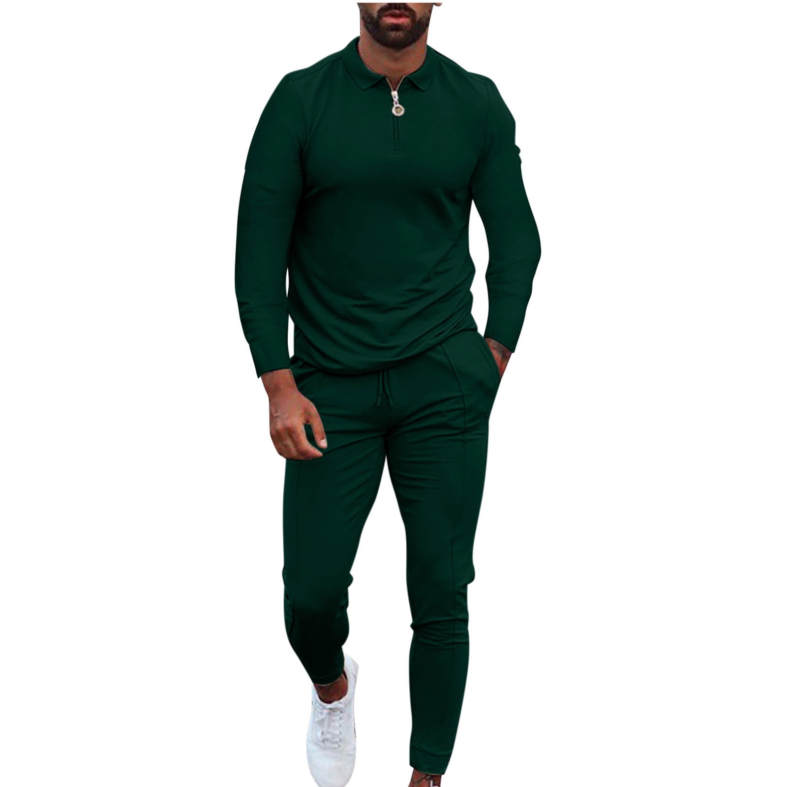 2022 Men's Tracksuits 2 Piece Outfit Casual Long Sleeve Sweat Suit Set