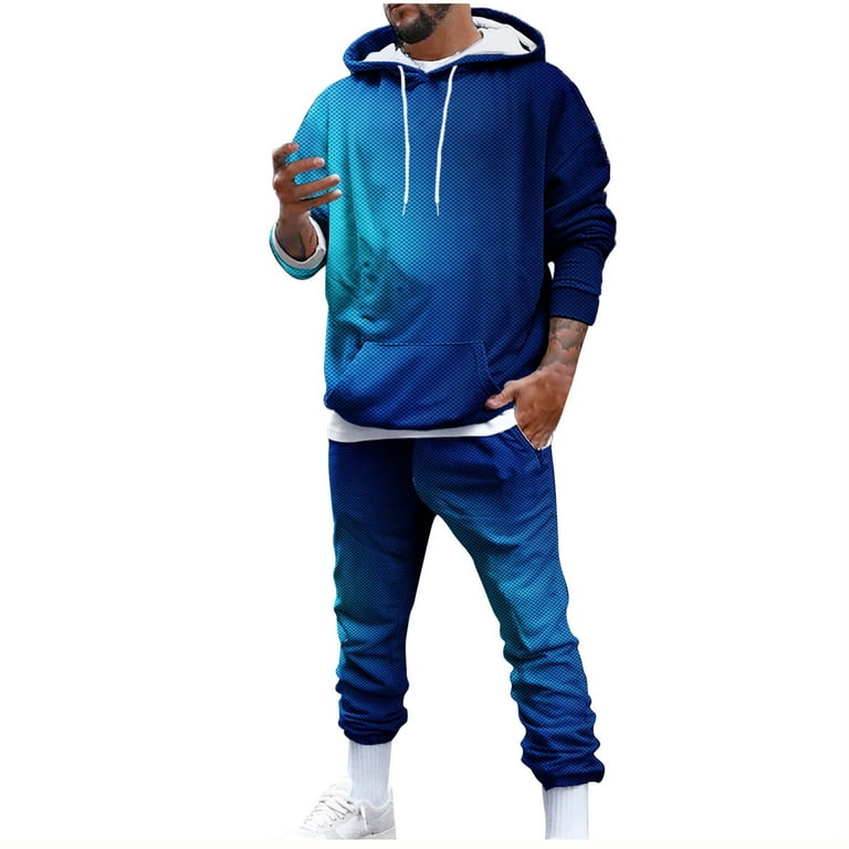 2022 Mens Tracksuits Sweatsuits 2 Piece Athletic Hoodie Sports Set Casual  Comfy Activewear Full Zip Jogging Print Suits