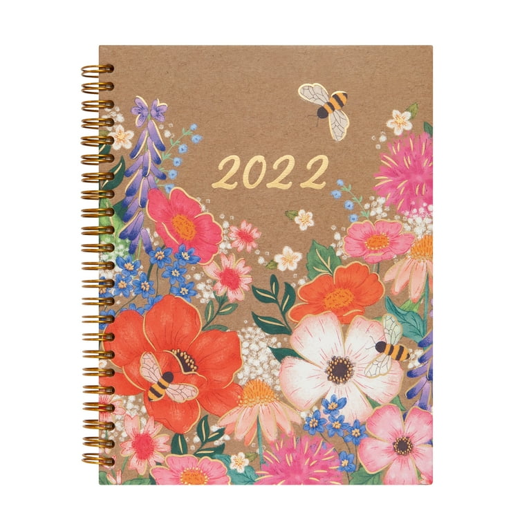 2022 Weekly Planner Floral Print Planner Agenda Makes Nice Desk