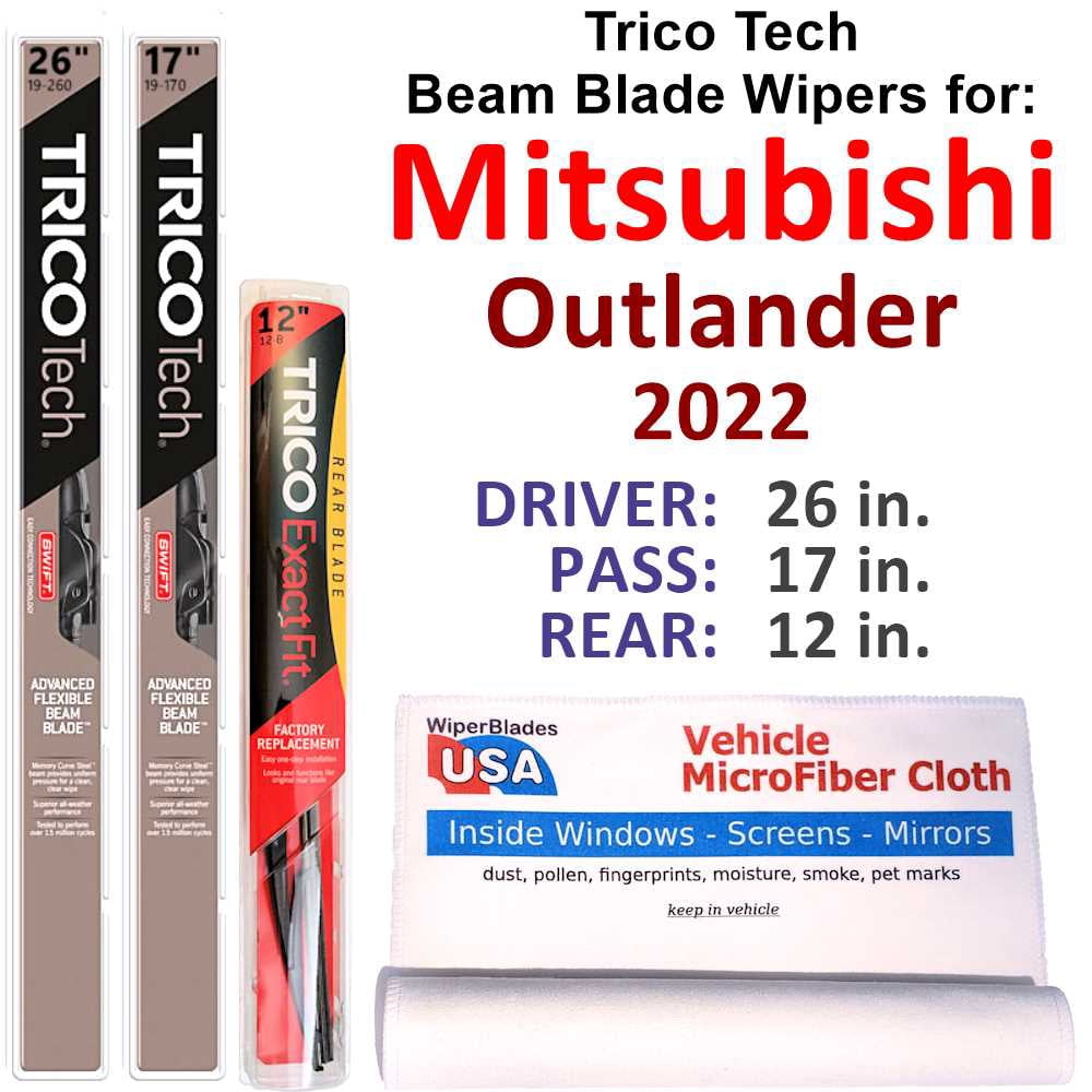 Grilles For Mitsubishi Outlander 12" Rear Wiper Arm & Blade Set For Mitsubishi Outlander (2007-2020) & Nissan Pathfinder (2005-2012) Easy Install Rear Wiper
