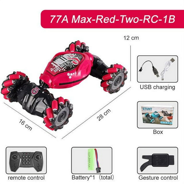4wd 1:16 stunt remote control car with LED light, gesture induction,  deformation, twisting, climbin