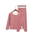 thumbnail image 1 of 2022 New AB Side De Velvet Double-sided Sanding Cationic Autumn Clothes And Trousers Ladies Fever Seamless Thermal Underwear Set Bean paste red XL, 1 of 9