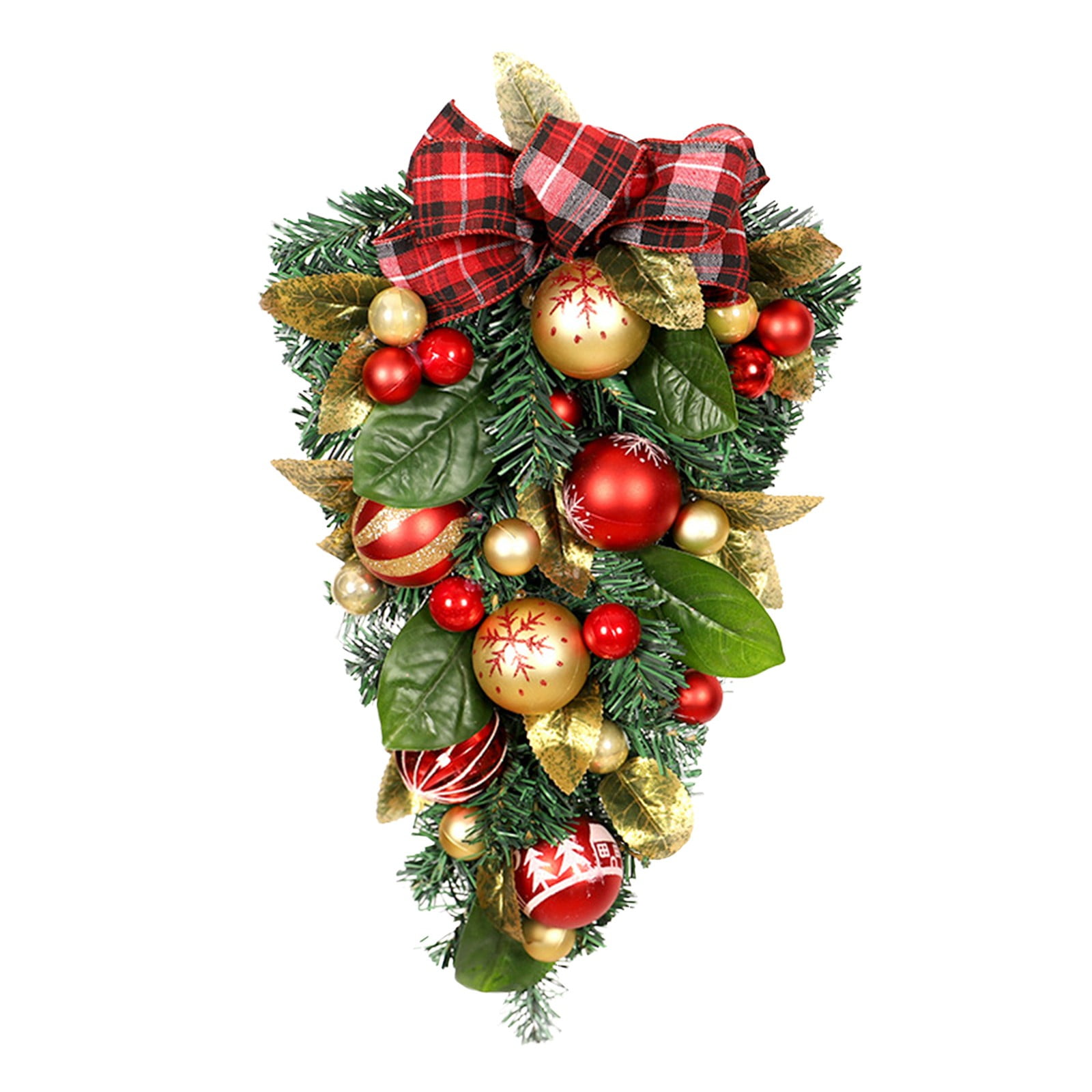 2022 New Christmas Wreath Upside Down Tree Decorations Christmas