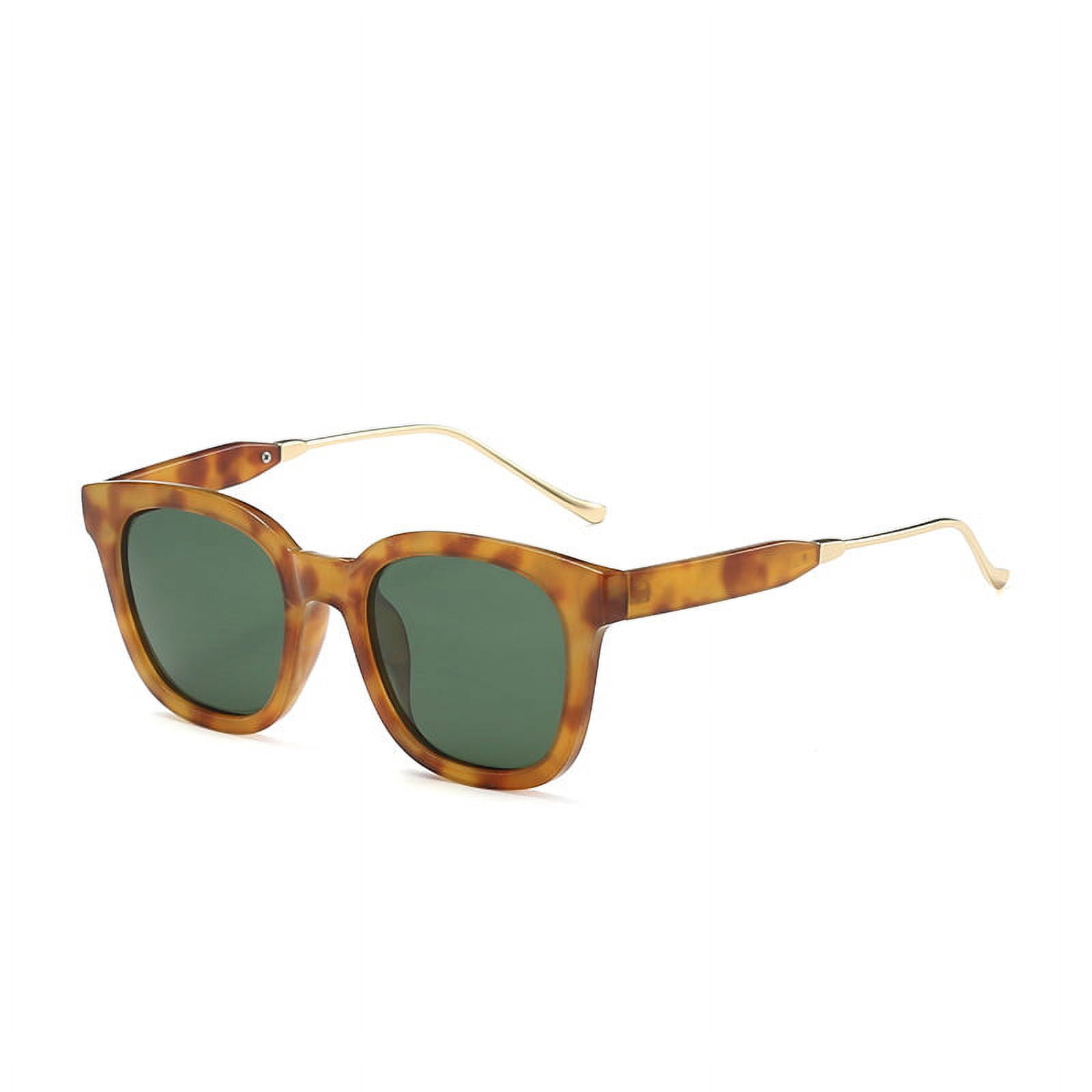 Classic Square Polarized Sunglasses Womens Mens Retro Trendy UV400 FEISEDY Classic Square Retro Polarized Sunglasses Women Men  main image 2
