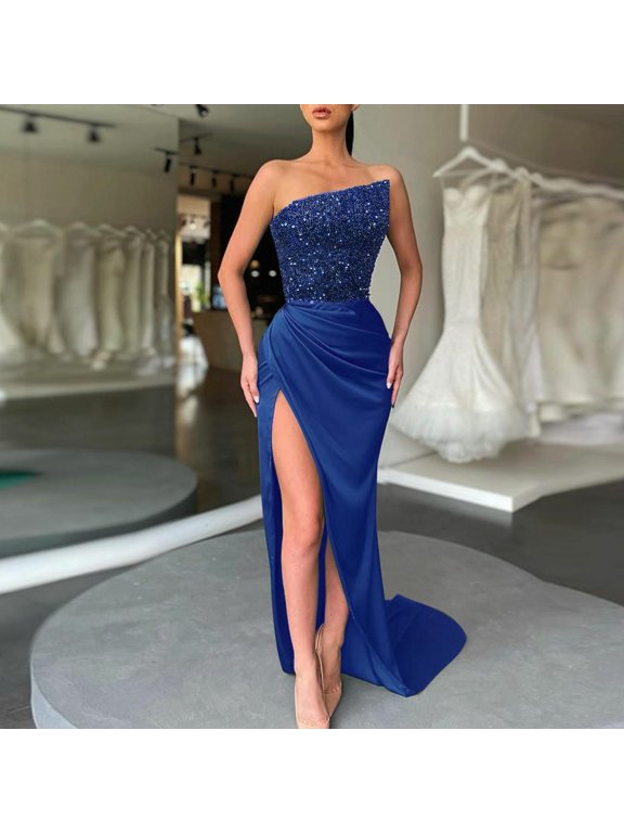 2022 New Green Sequins Fairy Long Sleeveless Fashion Temperament Medium Long Evening Dress And Formal Dress Full Length Dress Long plus Size Dresses with Sleeves Short Lace Dresses for Women Maternity