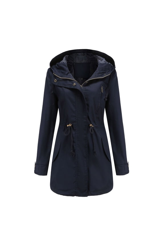 2022 New Hooded Windbreaker Women's Outwear Large Size Loose Solid Women's Wear Tint Womens plus Lightweight Jacket Rain Coats Women Athletic Windbreaker Jackets Womens Lined Windbreaker Windbreaker