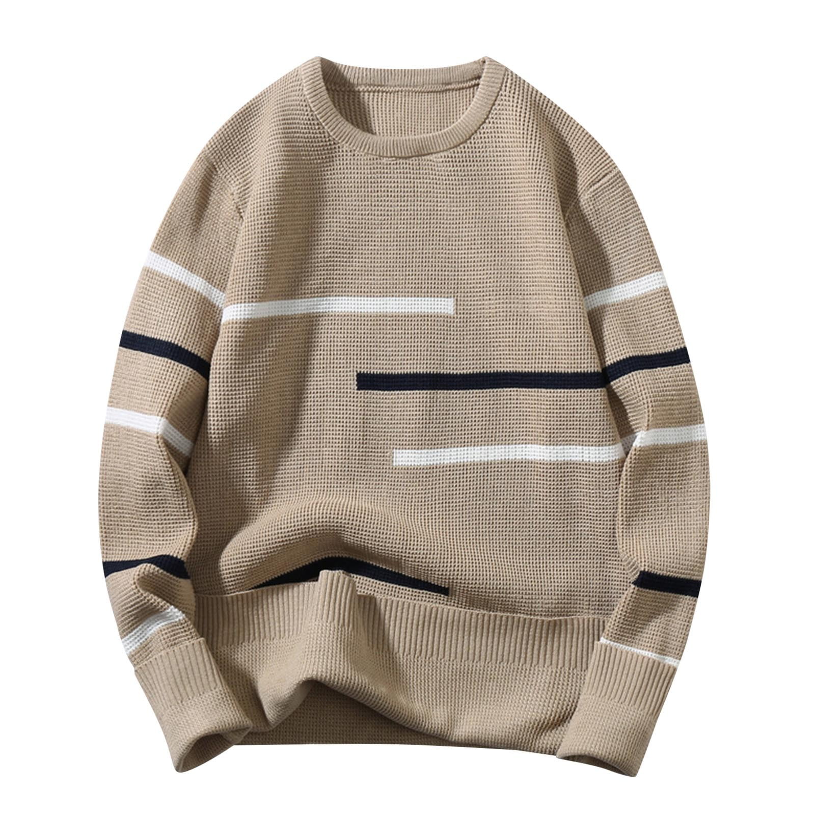 2022 New Men Parka Jackets Male Autumn And Winter Wool Sweater Round Neck Pullover Bottoming Shirt Color Matching All Matching High Neck Top