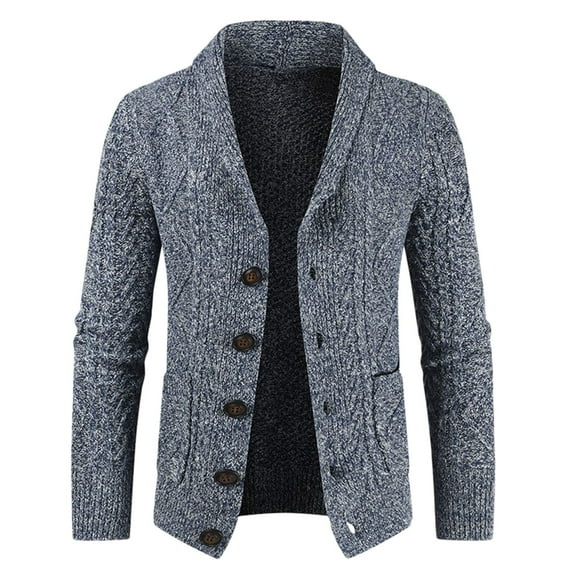 2022 New Men Parka Jackets Mens Fashion Leisure Solid Wool Knitting Versatile Stand Collar Long Sleeve Long Style Cardigan Coat