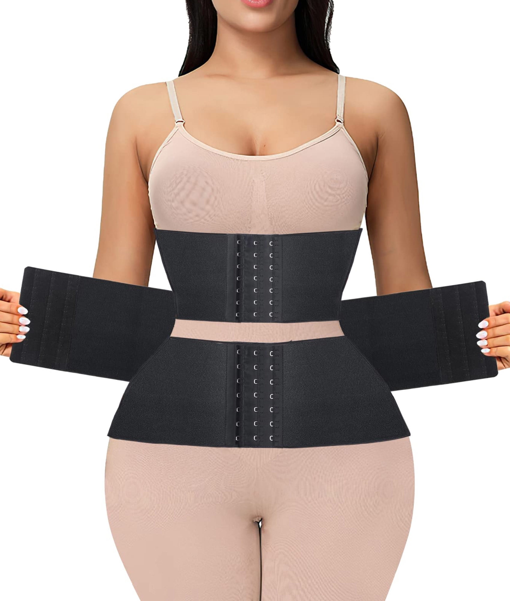 2022 New Style Upgraded Waist Trainer for Women Lower Belly Fat Body Shaper Plus Size Corset Waist Trimmer for Women Under Clothes, Hourglass Postpartum Belly Slimming Band for Workout Yoga Gym Hook
