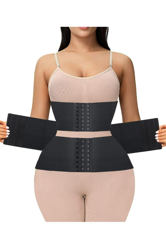 2022 New Style Upgraded Waist Trainer for Women Lower Belly Fat Body Shaper Plus Size Corset Waist Trimmer for Women Under Clothes, Hourglass Postpartum Belly Slimming Band for Workout Yoga Gym Hook