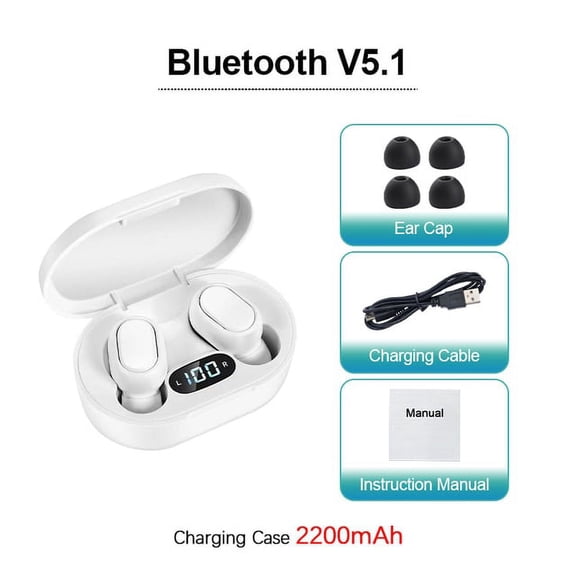2022 New Tws Earphones Wireless Bluetooth 5.2 Sport Noise Reduction Headphones Touch Control Hifi Stereo Headset 3500mah - Earphones &amp; Headphones -