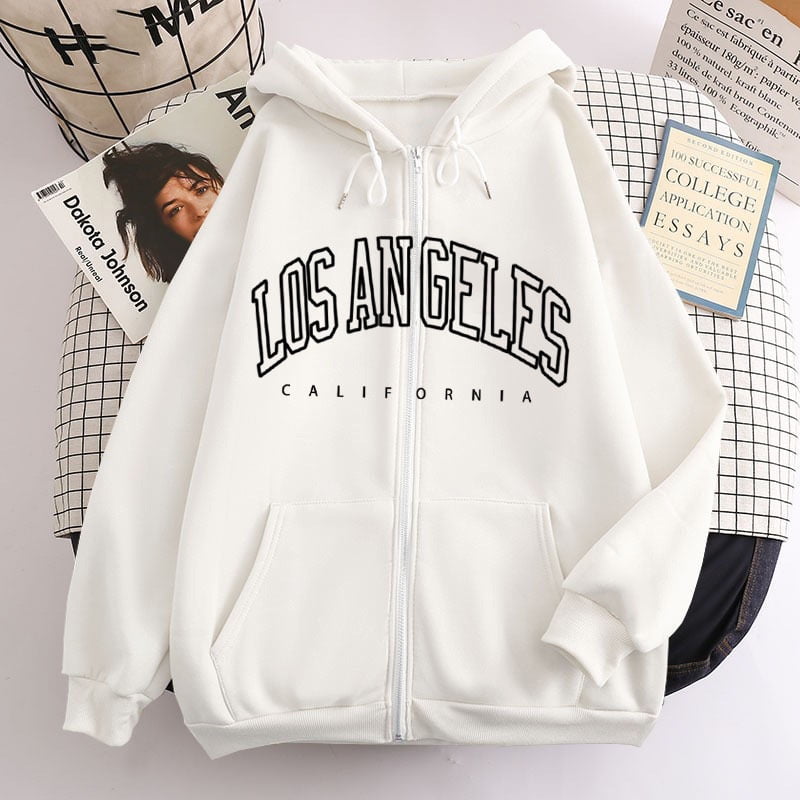 2022 New zipper hooded sweater European and American los angeles