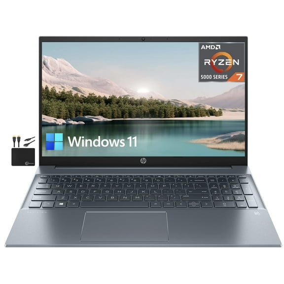 2022 Newest HP Pavilion 15.6" IPS FHD 1080P Laptop, 8-Core AMD Ryzen 7-5700U (Up to 4.3GHz, Beat i7-1180G7), 16GB RAM, 1TB NVMe SSD, Webcam, WiFi 6, 9+ Hours Battery, Audio B&O, Win11