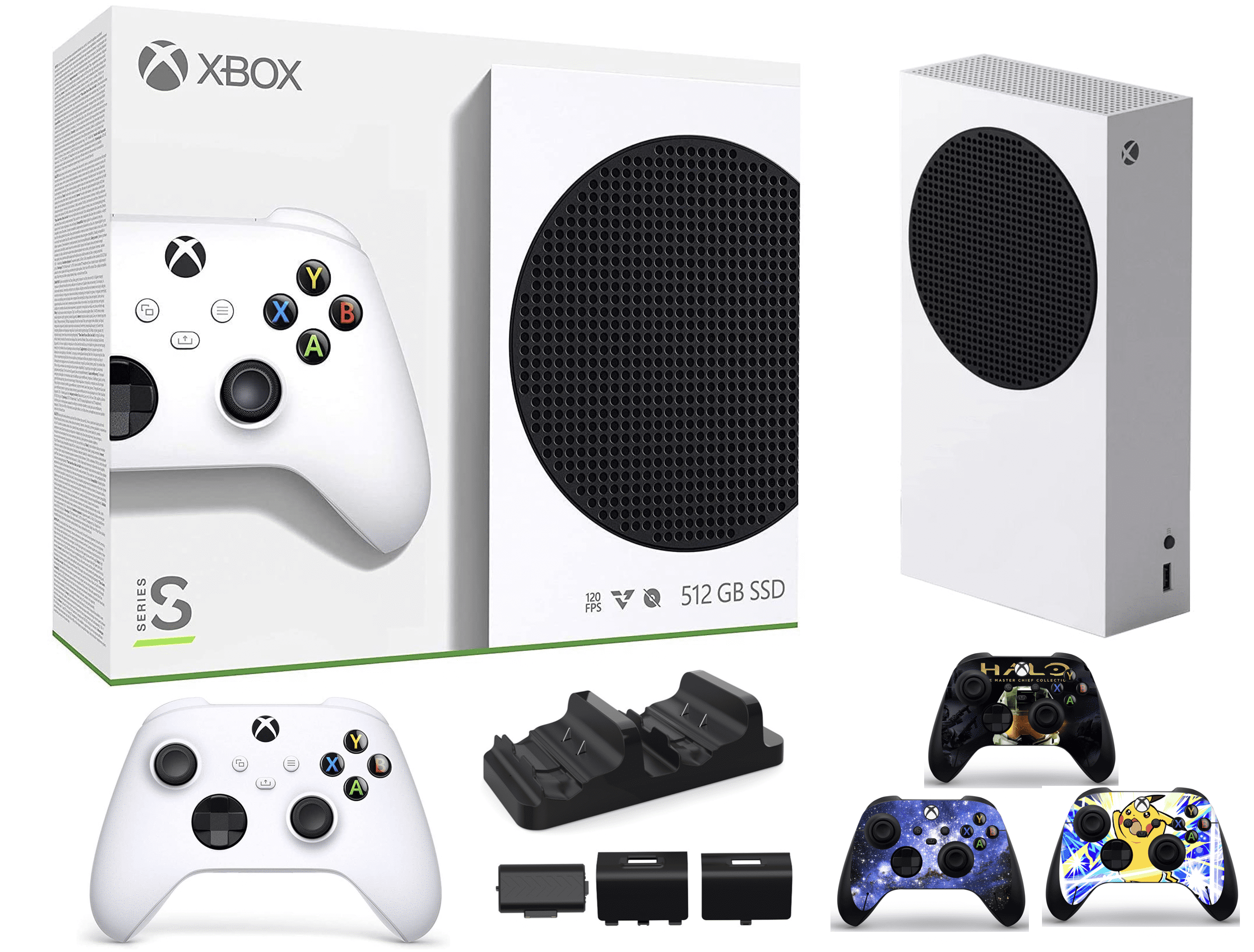 Microsoft Xbox One S 500GB Gaming Console White with Grand Theft Auto V  BOLT AXTION Bundle Like New