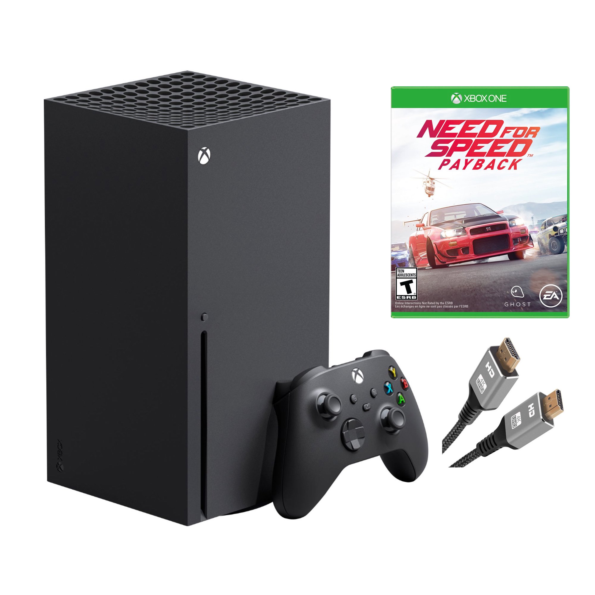 2022 Newest Microsoft Xbox Series X–Gaming Console System- 1TB SSD Black X  Version with Disc Drive Bundle with Need for Speed Payback Full Game and