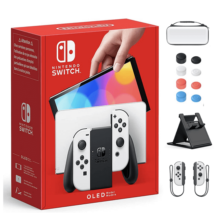 2022 Newest Nintendo Switch OLED Model 64GB Gaming Console with White  Joy-Con, 7 inch 1280 x 720 OLED Touchscreen Display, Built-in Speaker,  WiFi, Bluetooth 4.1 + Marxsol Accessories Holiday Bundle 