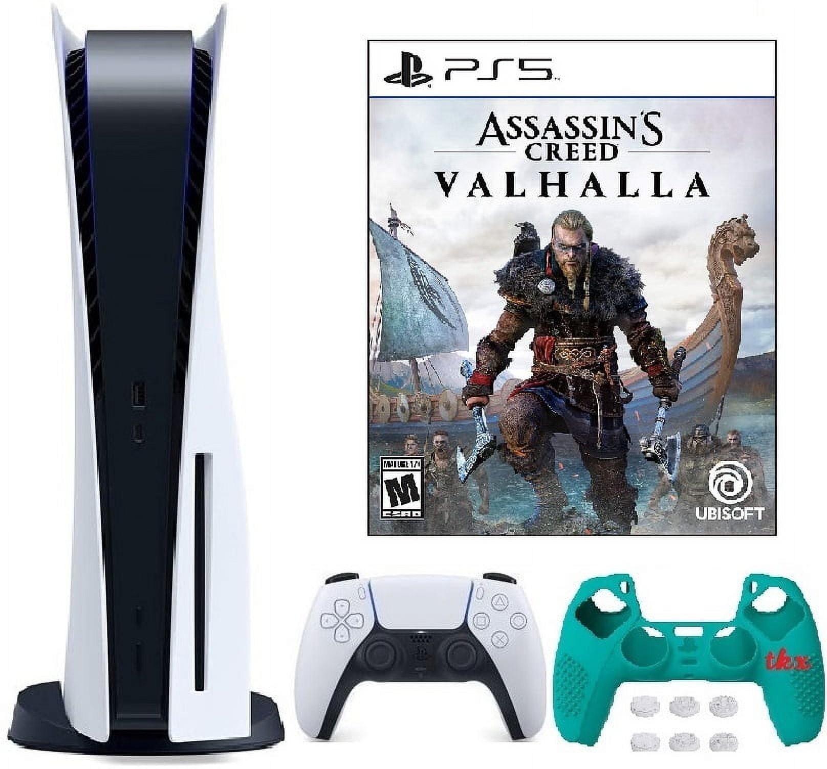 2022 Newest PlayStation_PS5 Gaming Console Disc Version W/ Assassin's Creed  Valhalla Full Game