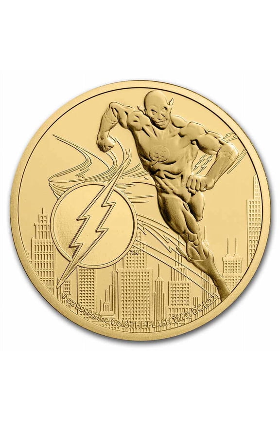 2022 Niue 1 oz Gold $250 DC Comics Justice League: The Flash