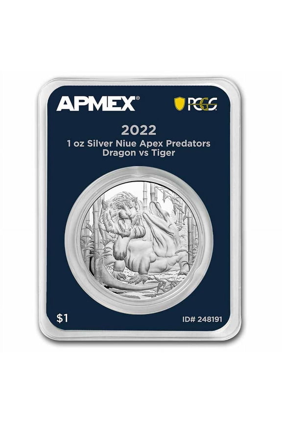 2022 Niue Silver Apex Predators: Dragon vs Tiger MDP + PCGS FS