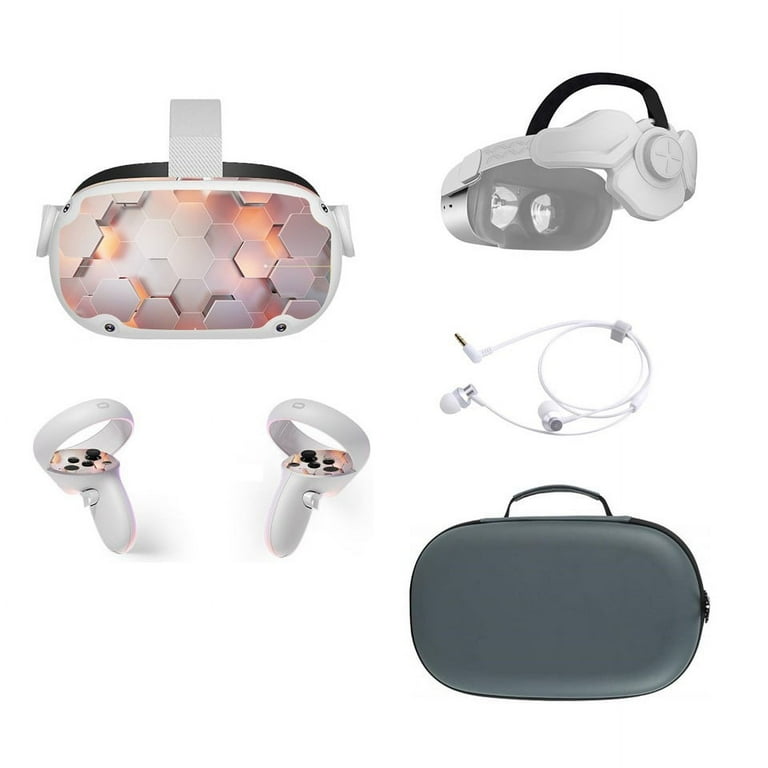 2022 Oculus Quest 2 All-In-One VR Headset, Touch Controllers, 256GB SSD,  1832x1920 up to 90 Hz Refresh Rate LCD, 3D Audio, Mytrix Head Strap,  Carrying