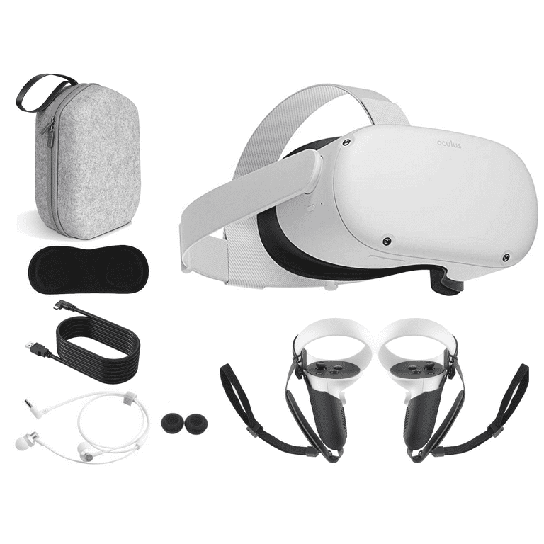 2022 Oculus Quest 2 All-In-One VR Headset with Touch Controllers, 256GB  SSD, 3D Audio,Holiday Bundle: Marxsol Carrying Case, Earphone,10Ft Link  Cable,
