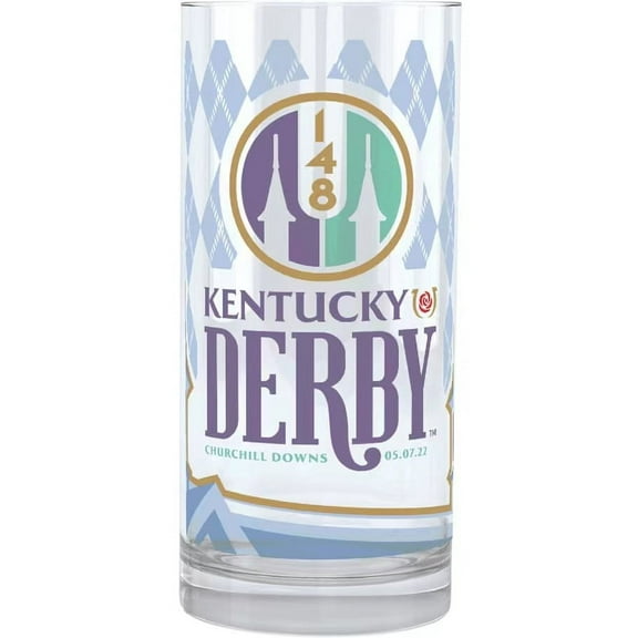 2022 Official 148th Kentucky Derby Mint Julep Glass, Officially Licensed, 12 oz Glass, 1 Pack