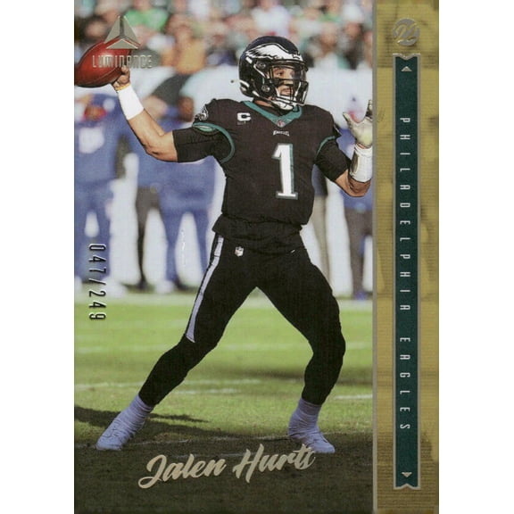 2022 PANINI LUMINANCE GOLD #58 JALEN HURTS VERTICAL /249 PHILADELPHIA EAGLES