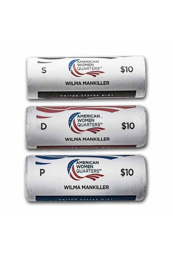 2022-PDS Wilma Mankiller Women's Quarter 40-Coin (3 Roll Set) BU
