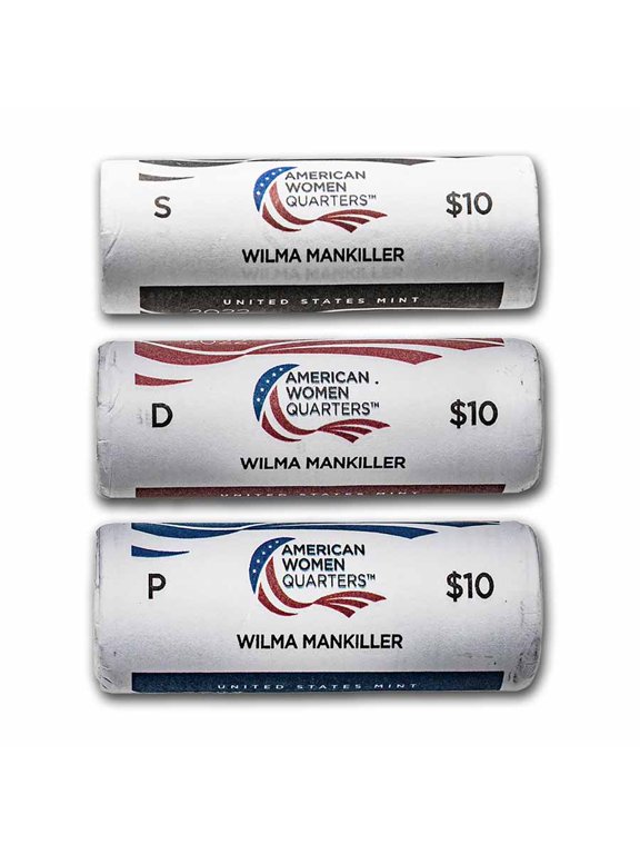 2022-PDS Wilma Mankiller Women's Quarter 40-Coin (3 Roll Set) BU