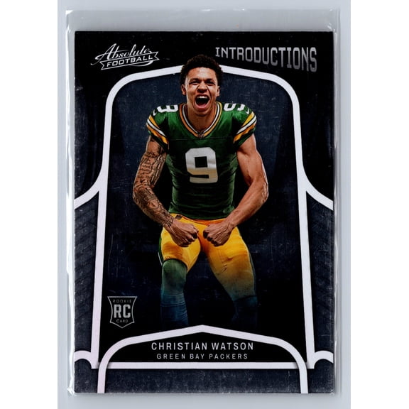 2022 Panini Absolute Introductions Christian Watson #INT-14 RC Green Bay Packers Football Card
