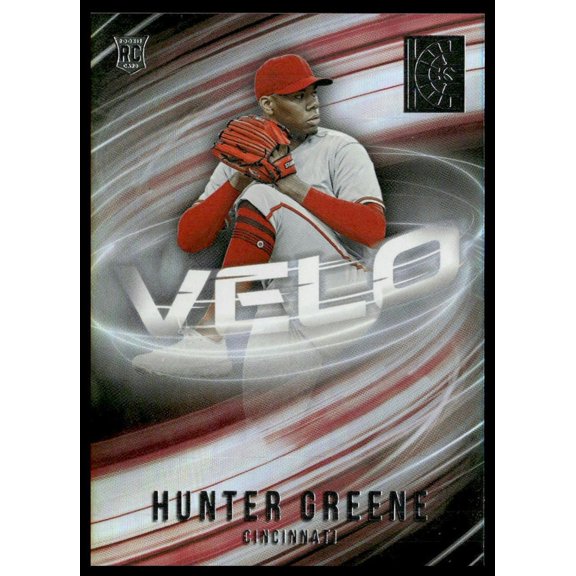 2022 Panini Capstone Velo Hunter Greene V-1 RC Cincinnati Reds Baseball Card