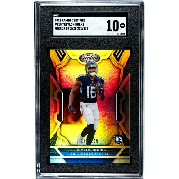 2022 Panini Certified #115 Treylon Burks Mirror Bronze /275 SGC 10