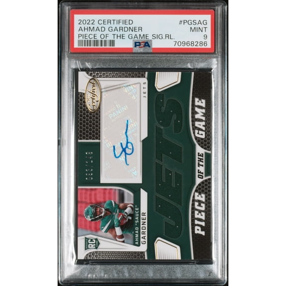 2022 Panini Certified Piece of the Game Sig. Ahmad Gardner #PGS-AG RC RPA PSA 9