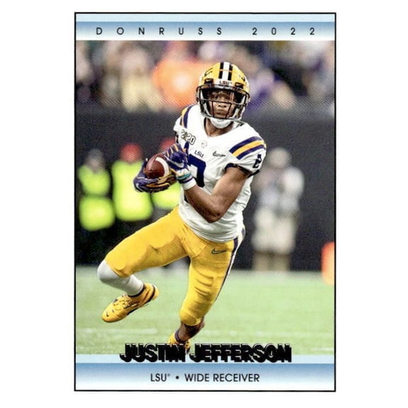 2022 Panini Chronicles Draft Picks Donruss Retro Justin Jefferson #11 LSU Tigers Football Card