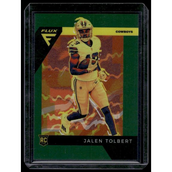 2022 Panini Chronicles Flux Rookies Green SN Jalen Tolbert #FX-15 Dallas Cowboys Football Card