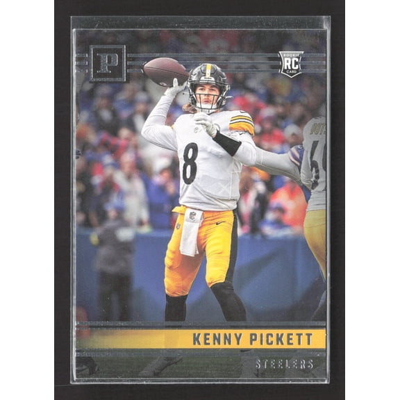 Excellent 2022 Panini Chronicles Panini Football PA-1 RC Kenny Pickett Steelers Football Card