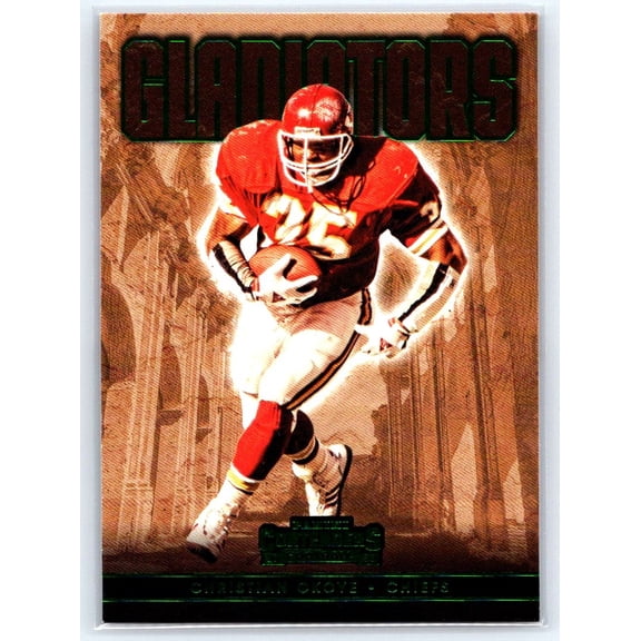 2022 Panini Contenders Christian Okoye #GLD-CHO Gladiators Emerald