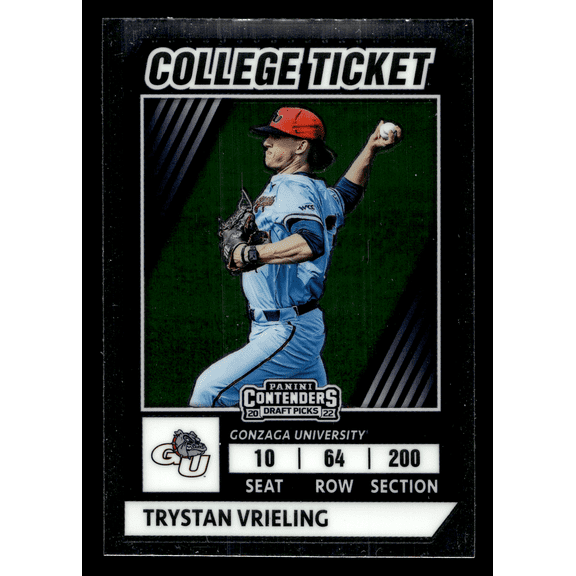 2022 Panini Contenders Draft Picks NCAA Baseball Trystan Vrieling College Ticket Trading Card CTO-40