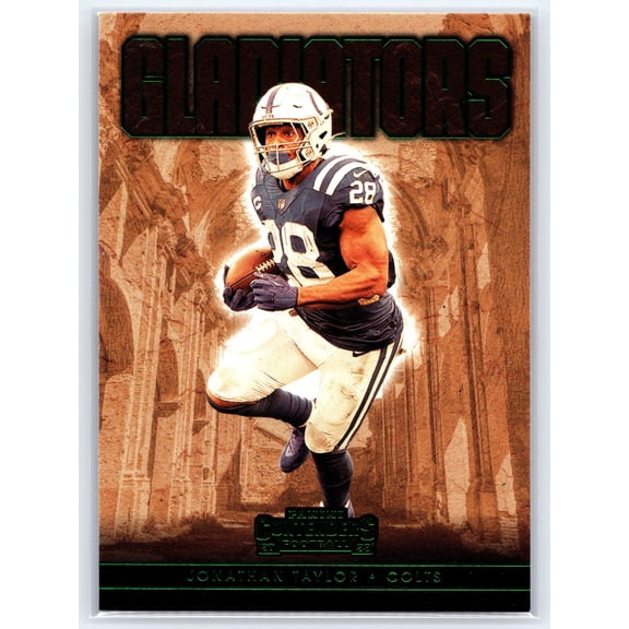 2022 Panini Contenders Jonathan Taylor #GLD-JTA Gladiators Emerald