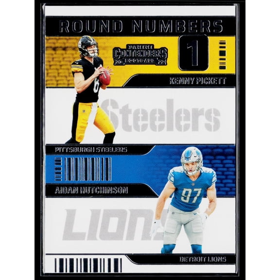 2022 Panini Contenders Kenny Pickett / Aidan Hutchinson #RN-PH Round Numbers