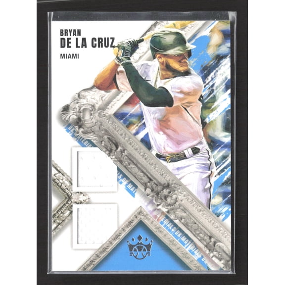 2022 Panini Diamond Kings Bryan De La Cruz Miami Marlins #DKM-BDLC Memorabilia Dual Patch Baseball Card