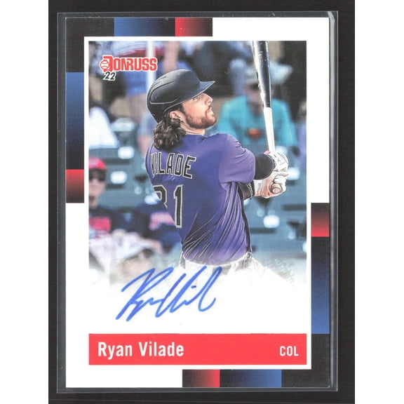 2022 Panini Donruss 1988 Retro Ryan Vilade R88S-RV Auto Baseball Card Colorado Rockies