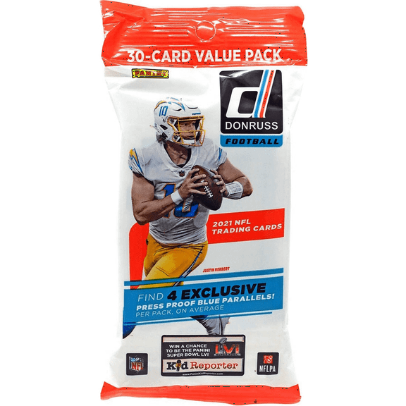 2021 Panini Donruss Football Jumbo Cello Fat Pack  - 30 Trading Cards Inside