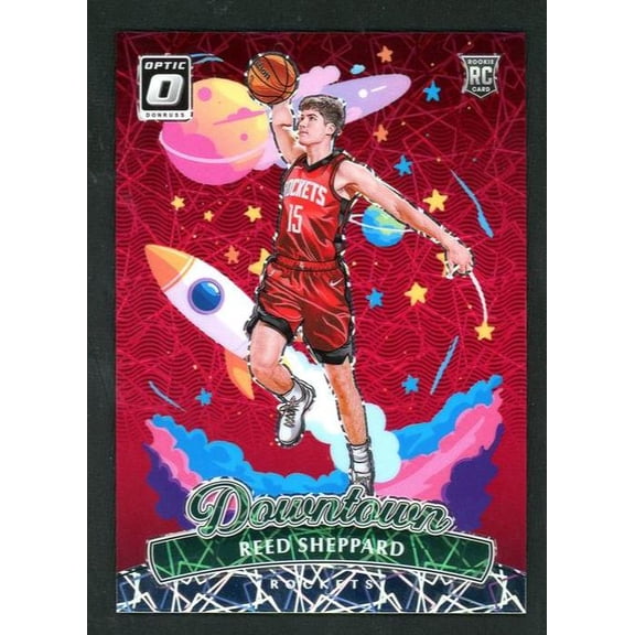 2022 Panini Donruss Optic 19 Reed Sheppard Downtown Prizm Rookie VG Houston Rockets